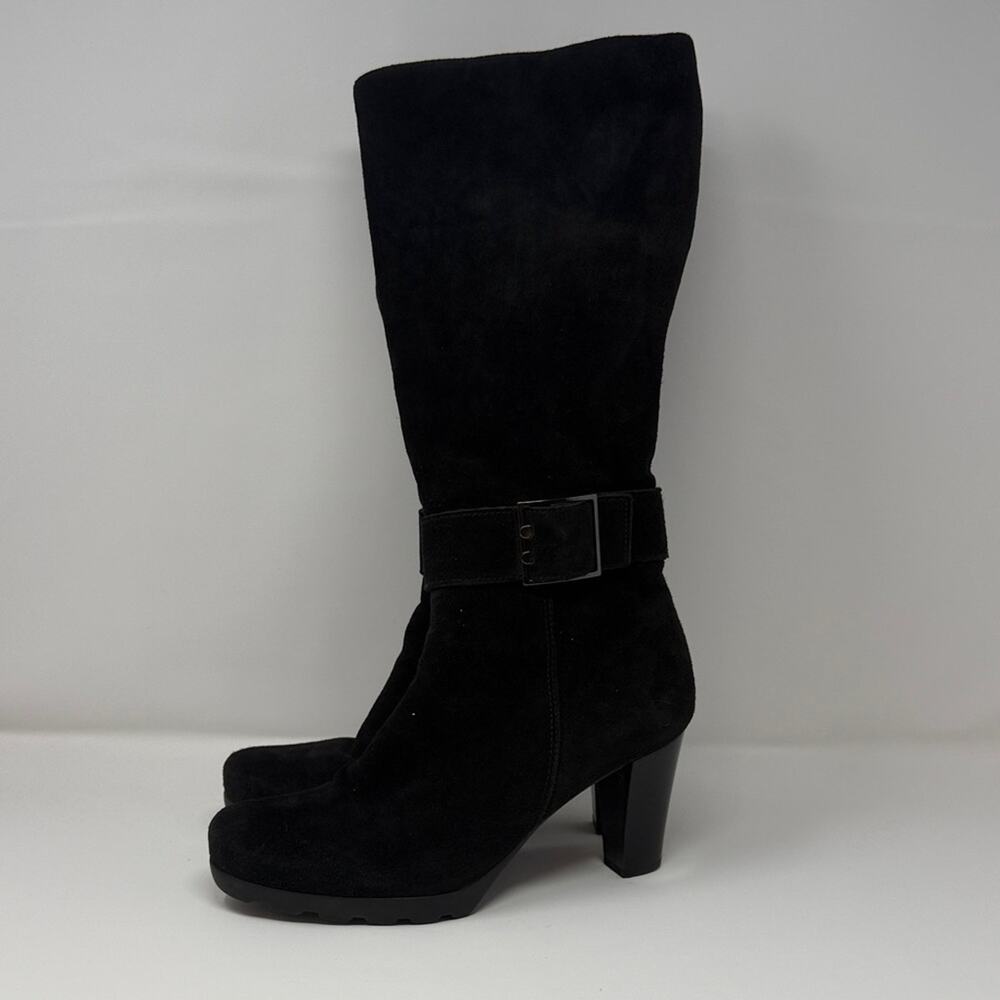 La Canadienne Misha Suede Knee High Boots - Black - 8.5